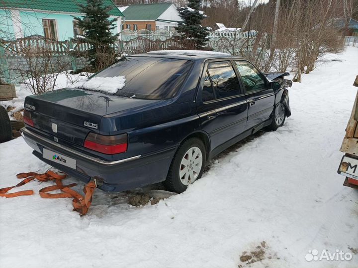 Peugeot 605 2.0 МТ, 1997, битый, 480 000 км