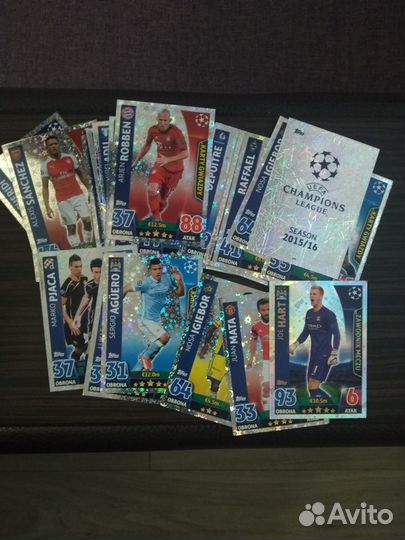 Карты topps лч уефа 2015. Match Attax Польские