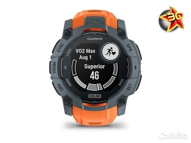 Часы Garmin Instinct 3 50 mm Solar Grey Orange 010-02935-01