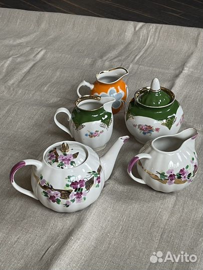 Посуда чайник молочник Дулево СССР