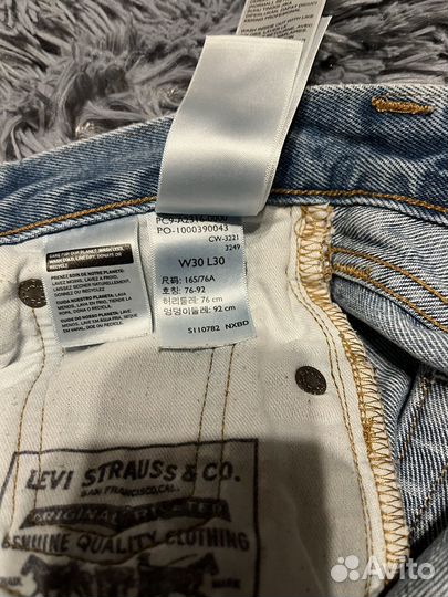 Джинсы Levis 501 strong w30l30