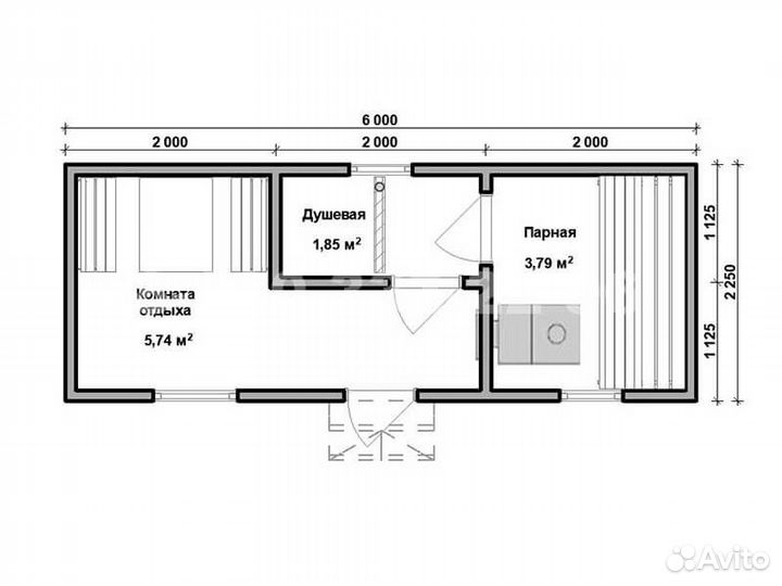 Каркасная баня Вероника 6м