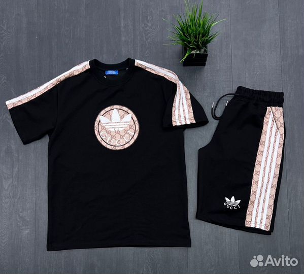 Костюм шорты и футболка Adidas x Gucci