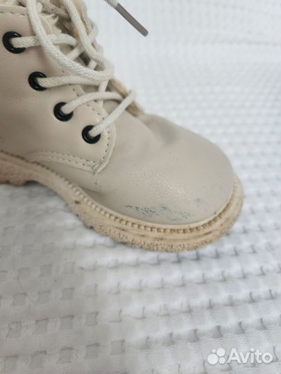 Ботинки демисезонные бежевые 27 (17см по стельке)