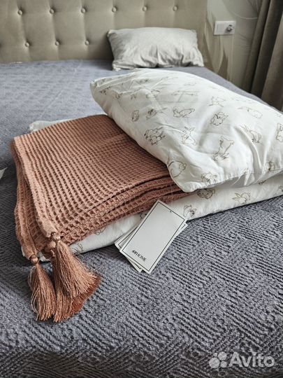 Пакет белье постельное IKEA + детское покрывало HM