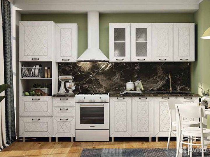 Кухня Афина айс Шкаф 8В1 корп белый, фасад 8В1