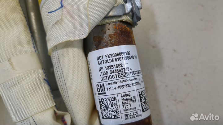 Подушка безопасности боковая Chevrolet Cruze, 2012