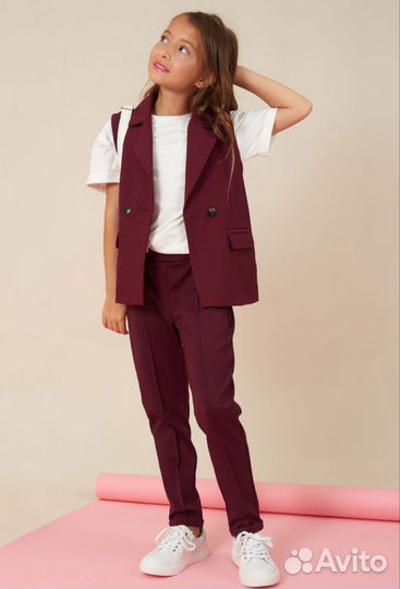 Школьная форма бордовая Брюки