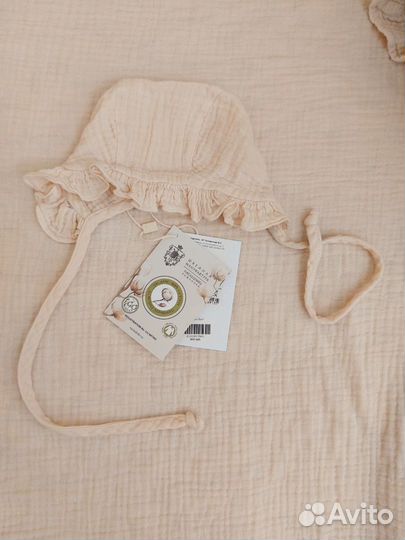 Муслиновые комбинезон и чепчик Наследник Вижанова