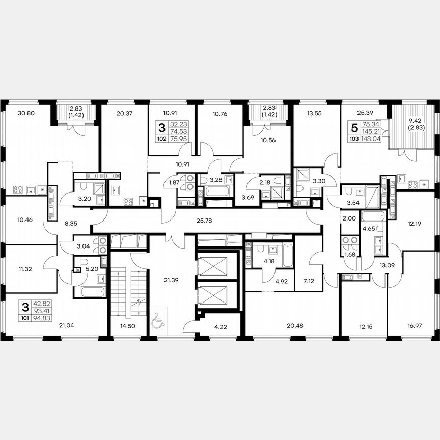 3-к. квартира, 74,7 м², 18/18 эт.