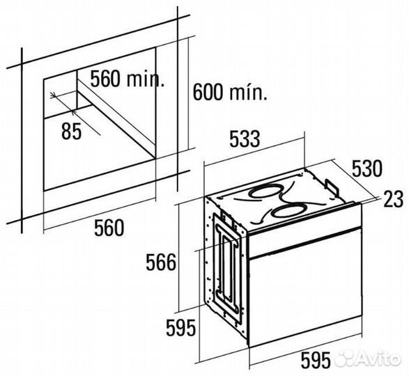 Электрический духовой шкаф Cata SE 7105 WH Новый