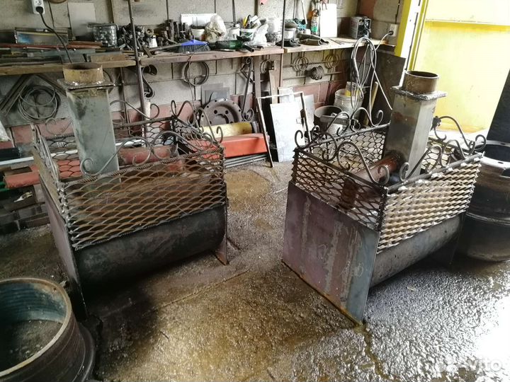 Печь для бани с баком