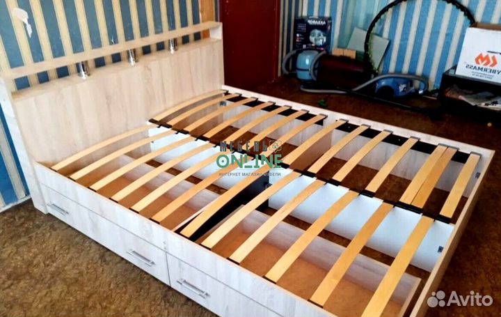 Кровать двуспальная 160х200 с ящиками, новая