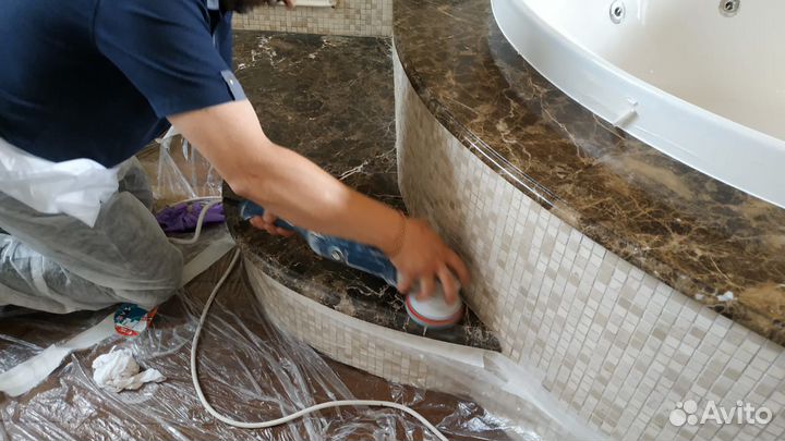 Шлифовка полировка кристаллизация мрамора гранита