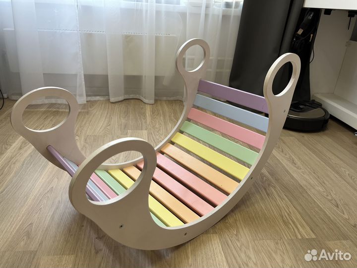 Радуга деревянная качалка для детей бу (Я Ягоза)