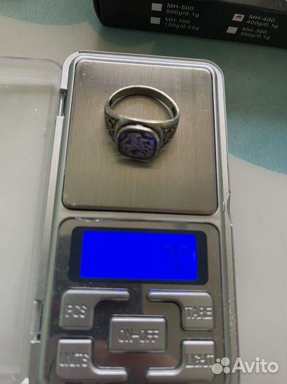 Серебряное кольцо мужское печатка