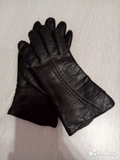 Перчатки женские кожаные