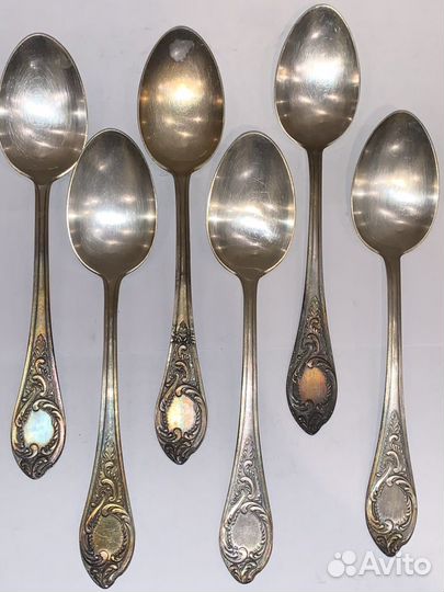 Ложки столовые, десертные, мельхиор, СССР