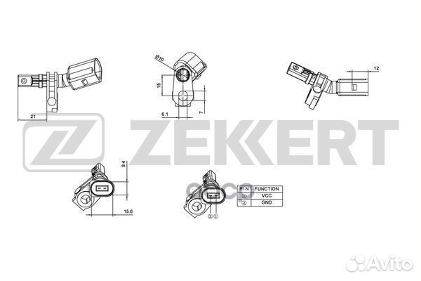 Датчик ABS передн. лев. VW Polo IV V 01- Pass