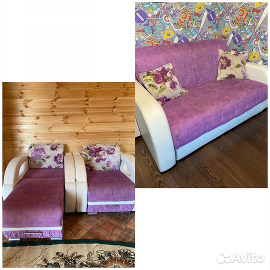 Диван и 2 кресла раскладные