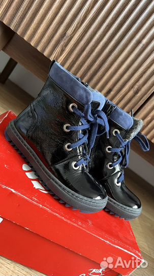 Ботинки сапожки emel для девочки кожа 27 размер