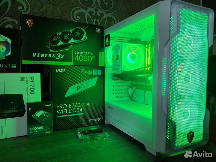 Мощный MSI RTX4060Ti/B760+Core i5 13500/SSD1T/WiFi