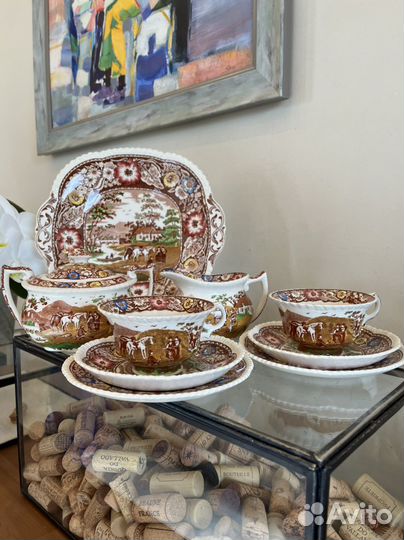 Royal Cauldon Nativ антикварное блюдо, тарелка