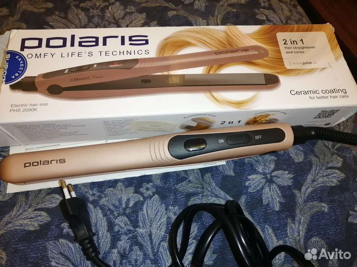 Электрощипцы Polaris для выпрямления подкручивания