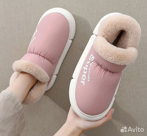 Теплые домашние тапки угги