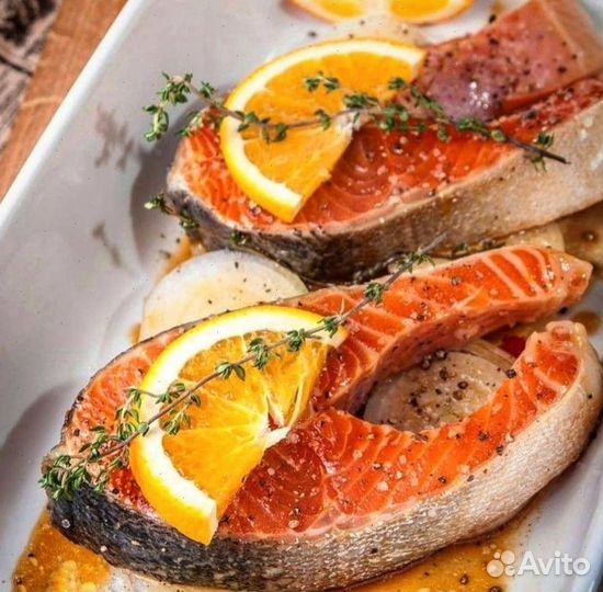 Рыба сёмга (стейки) премиального качества