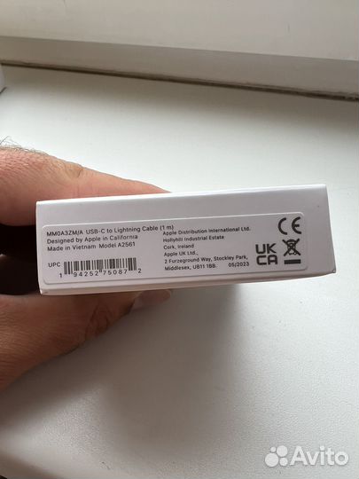 Кабель apple USB-C to Lightning