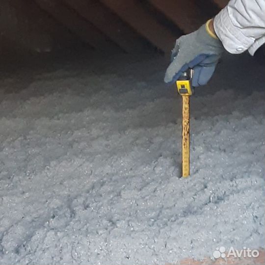 Утепление дома эковатой