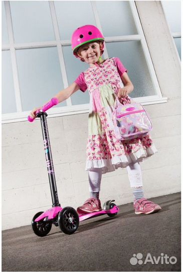 Самокат трехколесный Maxi Micro T-tube pink