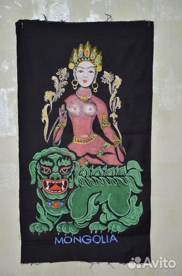 Картина на полотне, ручная работа, Монголия