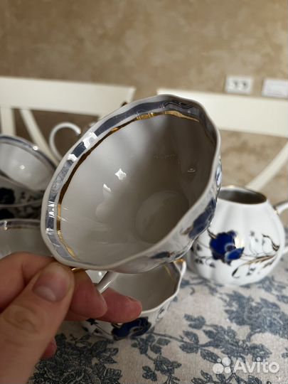 Сервиз чайный Дулево синий мак