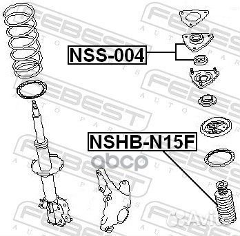 Опора переднего амортизатора NSS004 Febest