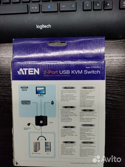 Kvm переключатель aten cs22u