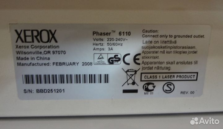 Принтер лазерный цветной Xerox Phaser 6110