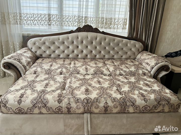 Диван раскладной, с 2 креслами