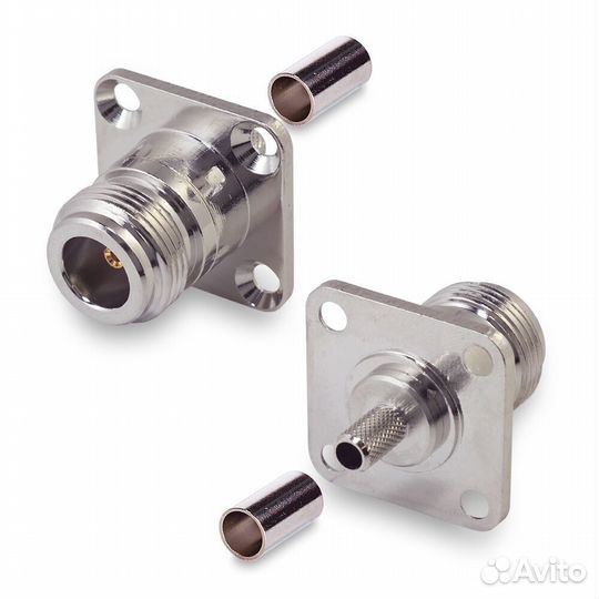 Разъем N-241F N(female), приборный фланец, обжимно