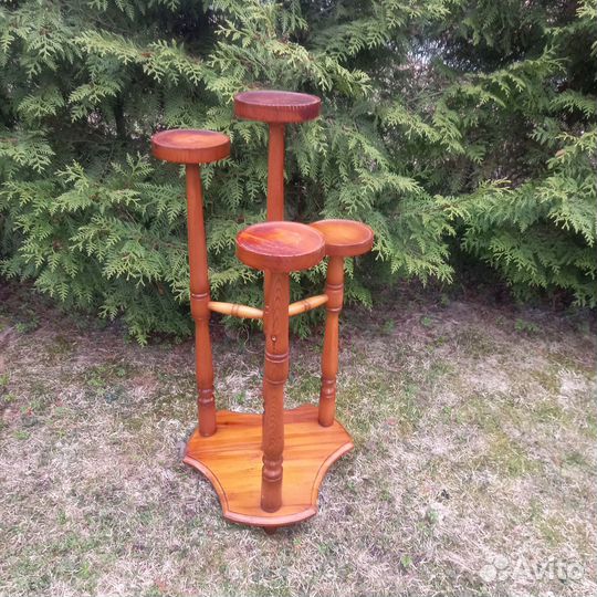 Подставка для цветов напольная деревянная