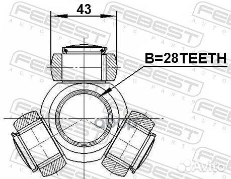 Трипод ford mondeo CA2 2007-2014 EU/28*43.1 мм