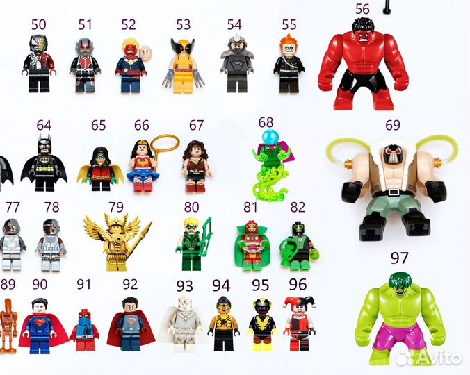 Lego минифигурки DC, Marvel, star wars, Minifigure