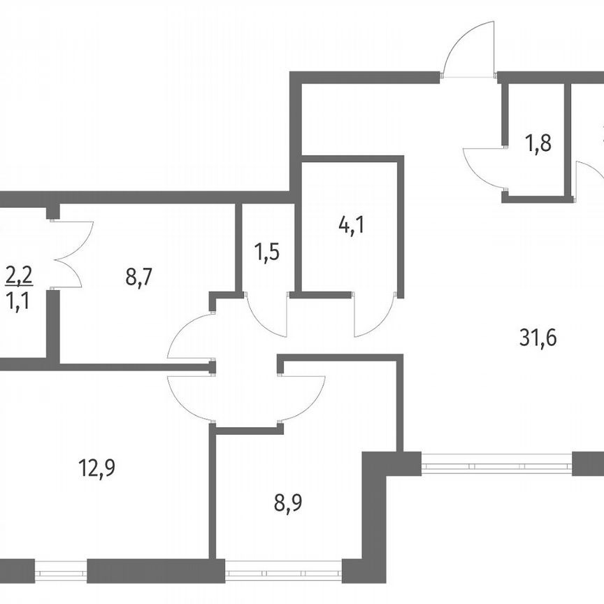 3-к. квартира, 73 м², 7/9 эт.