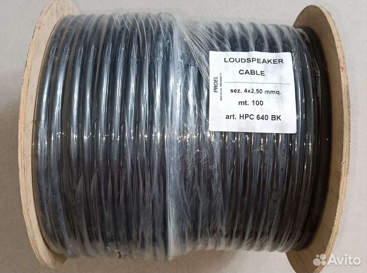 Proel HPC 640 BK акустический кабель 4х2.5мм