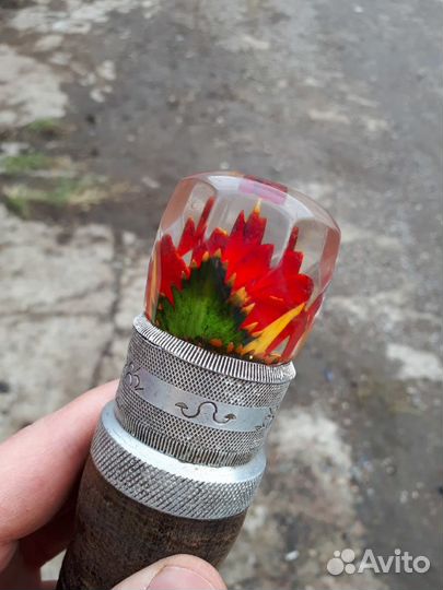 Коллекционная ручка набалдашник розочка на кулису