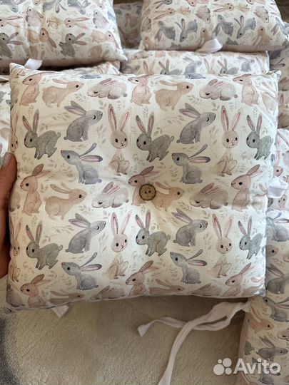 Бортики для детской кроватки, подушки