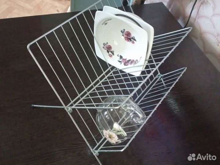 Сушилка для посуды двухуровневая складная