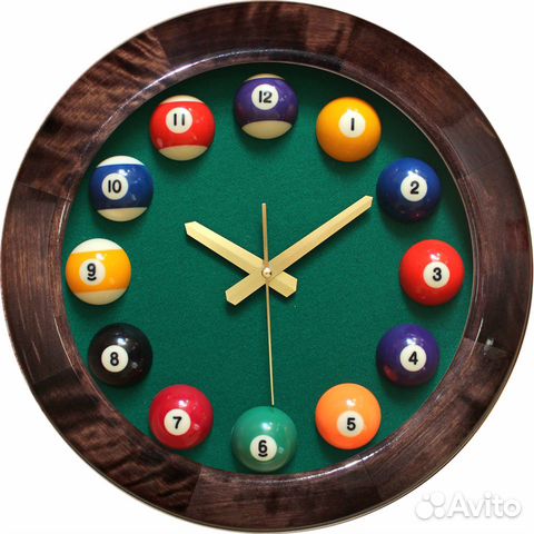 Часы настенные бильярд