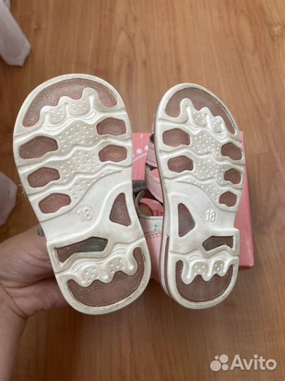 Сандалии для девочки светящиеся 18 размер